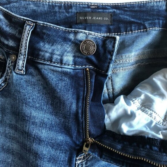Silver Elyse Curvy Fit Mid Rise Slim Bootcut Jeans Size 28 - Picture 15 of 15